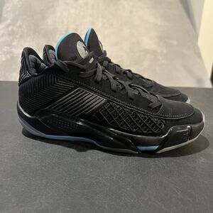 Jordan 38 Low Fundemental Mens 7.5 Black Gamma Blue FD2326-004 Athletic Sneakers